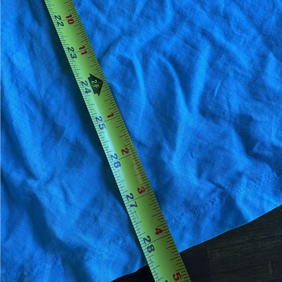 Jess & Jane Mineral Washed Cotton Tunic with Linen Contrast Dragonfly Blue M - Picture 10 of 10